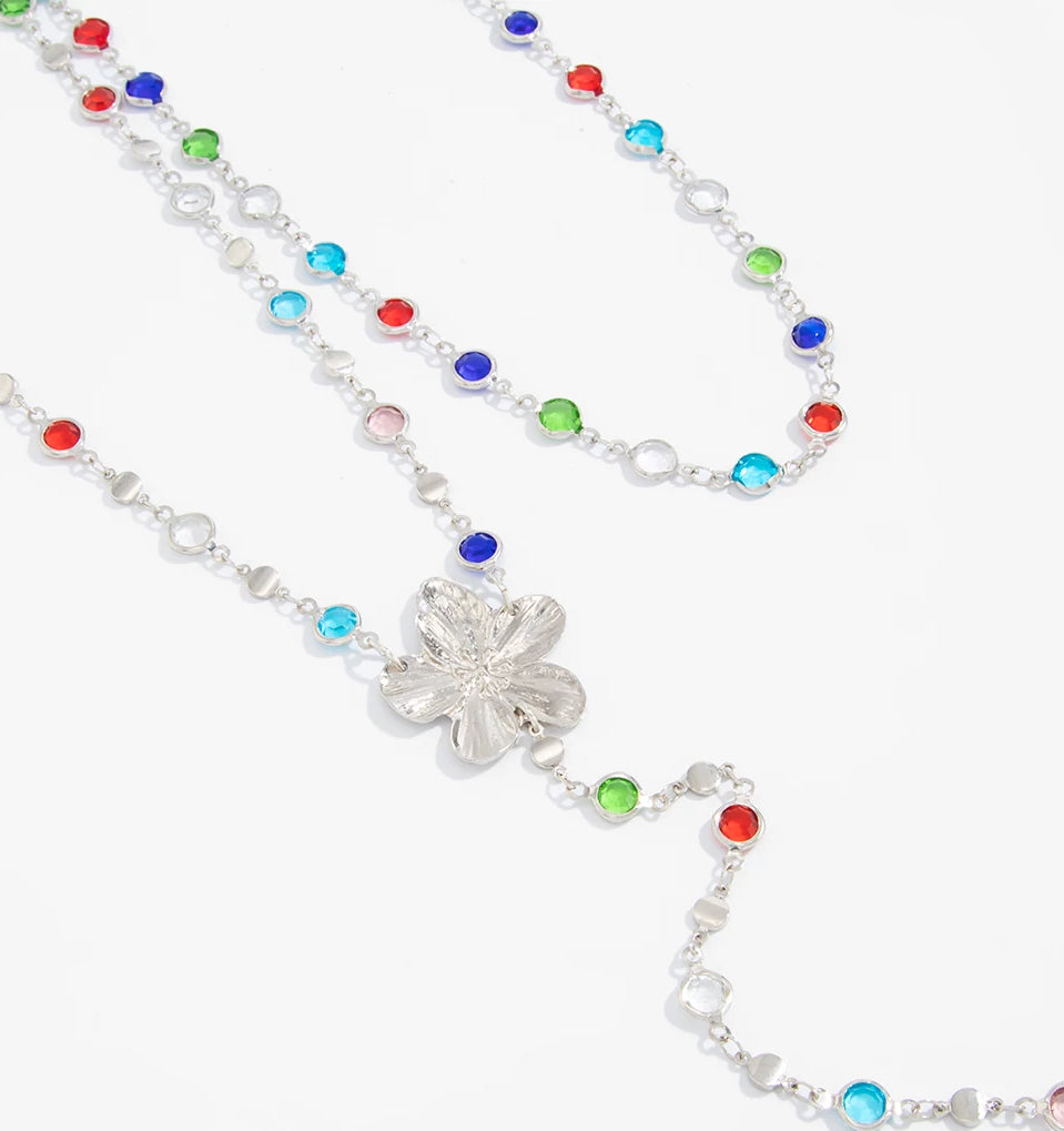 Missy Jewelry - Serena Flower Layered Necklace Set