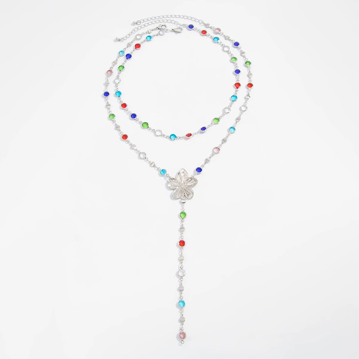 Missy Jewelry - Serena Flower Layered Necklace Set