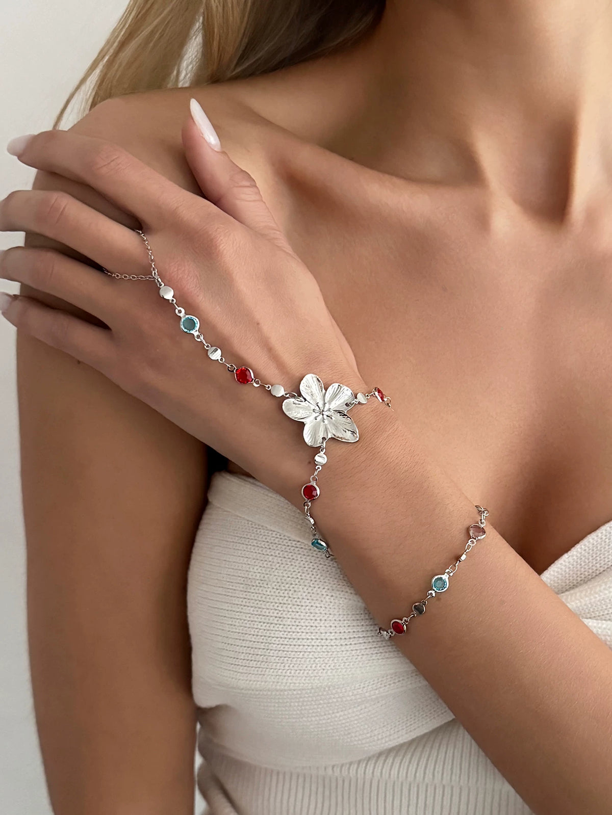 Missy Jewelry - Serena Flower Layered Necklace Set
