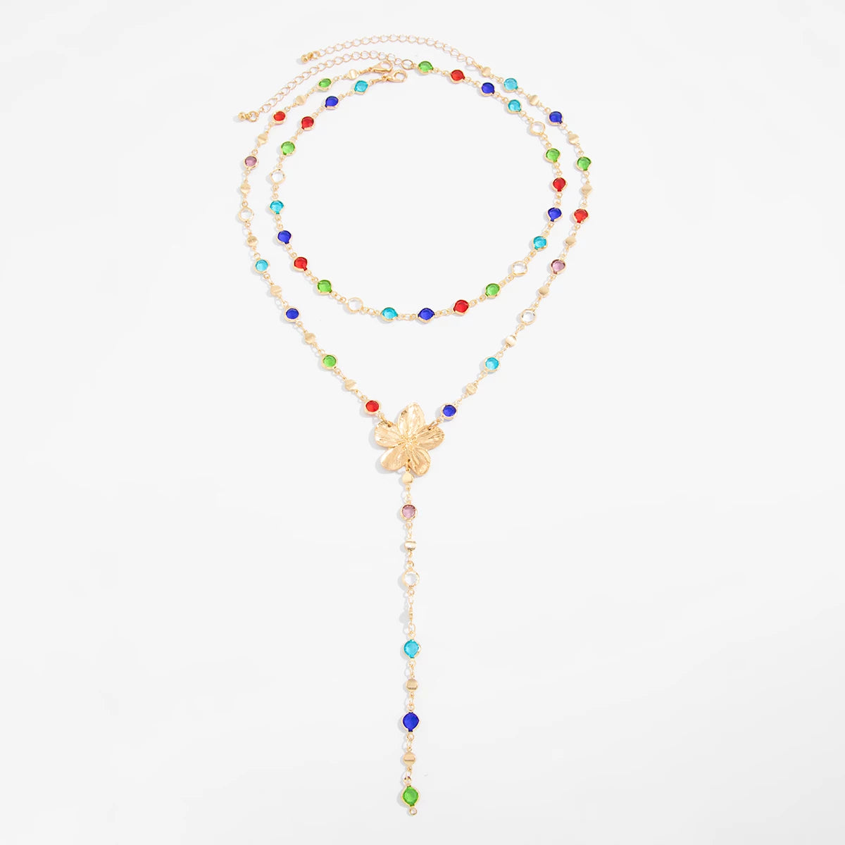 Missy Jewelry - Serena Flower Layered Necklace Set