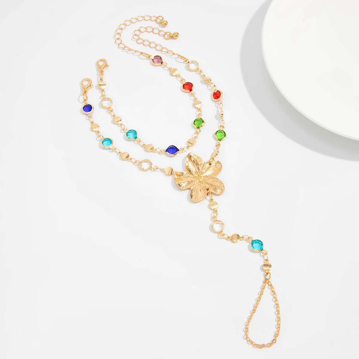Missy Jewelry - Serena Flower Layered Necklace Set