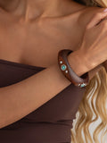 Missy Jewelry - Shaila Natural Wood Turquoise Bangle