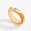 Missy Jewelry - Shaila Natural Wood Turquoise Bangle