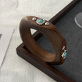 Missy Jewelry - Shaila Natural Wood Turquoise Bangle