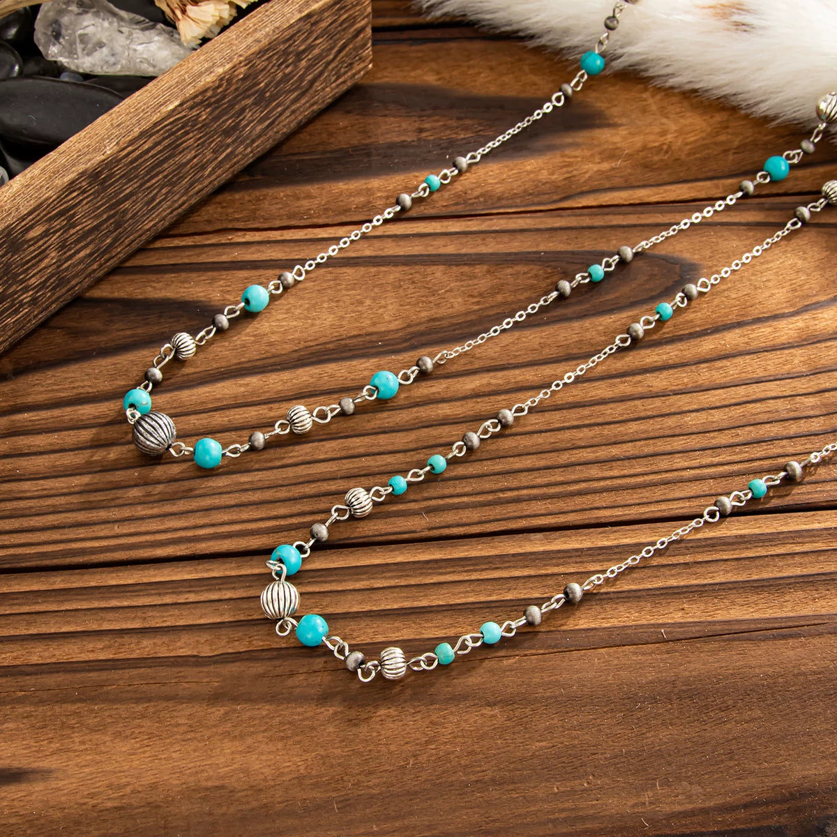 Missy Jewelry - Shaniyah Turquoise Beaded Necklace Set