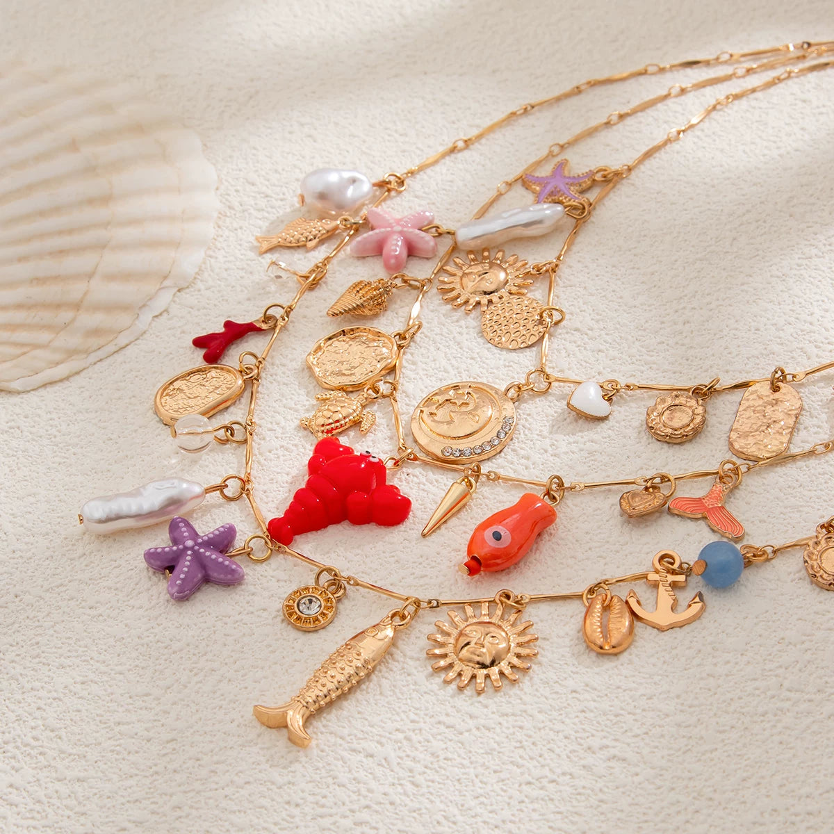 Missy Jewelry - Shyloh Ocean Charm Layered Necklace
