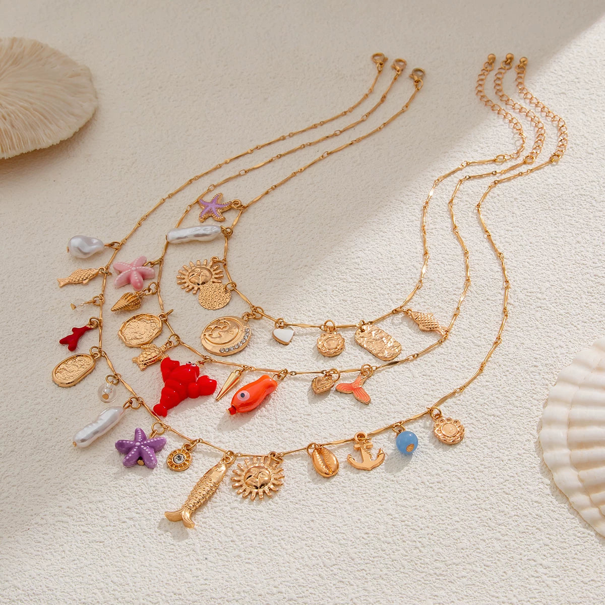 Missy Jewelry - Shyloh Ocean Charm Layered Necklace
