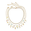 Missy Jewelry - Sloan Celestial Layered Charm Necklace - Gold Star & Moon Color