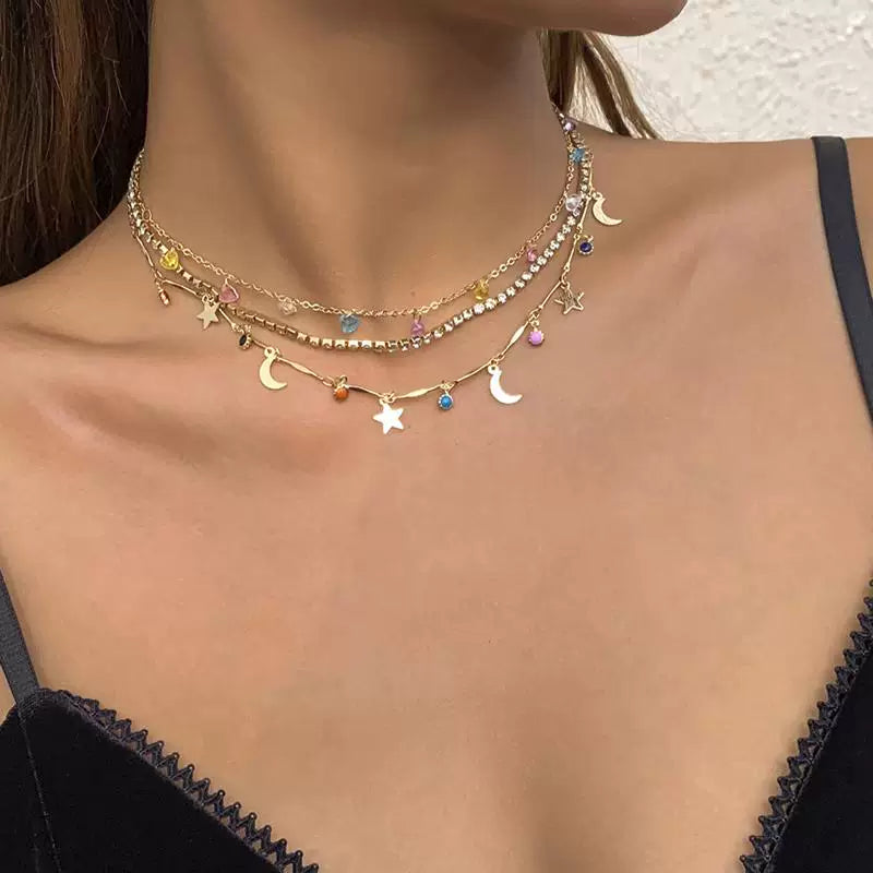 Missy Jewelry - Sloan Celestial Layered Charm Necklace
