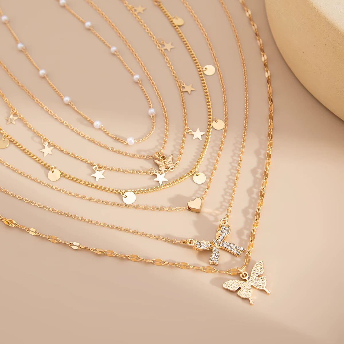 Missy Jewelry - Sora Layered Butterfly Necklace Set