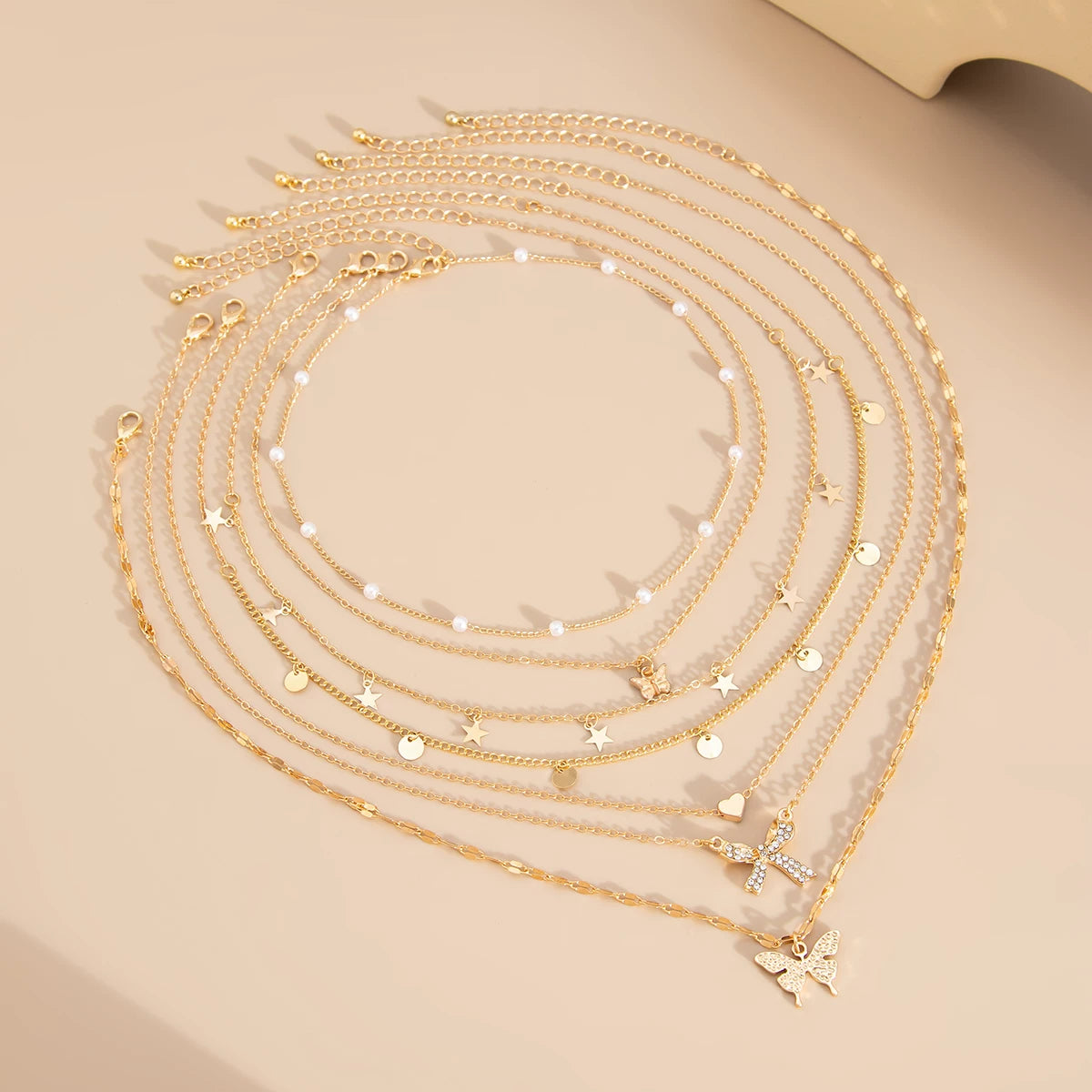 Missy Jewelry - Sora Layered Butterfly Necklace Set