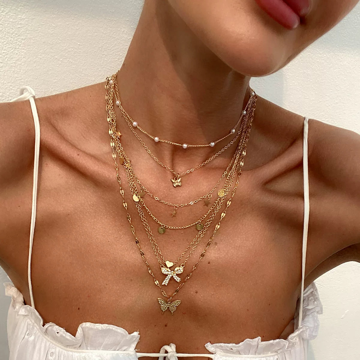 Missy Jewelry - Sora Layered Butterfly Necklace Set