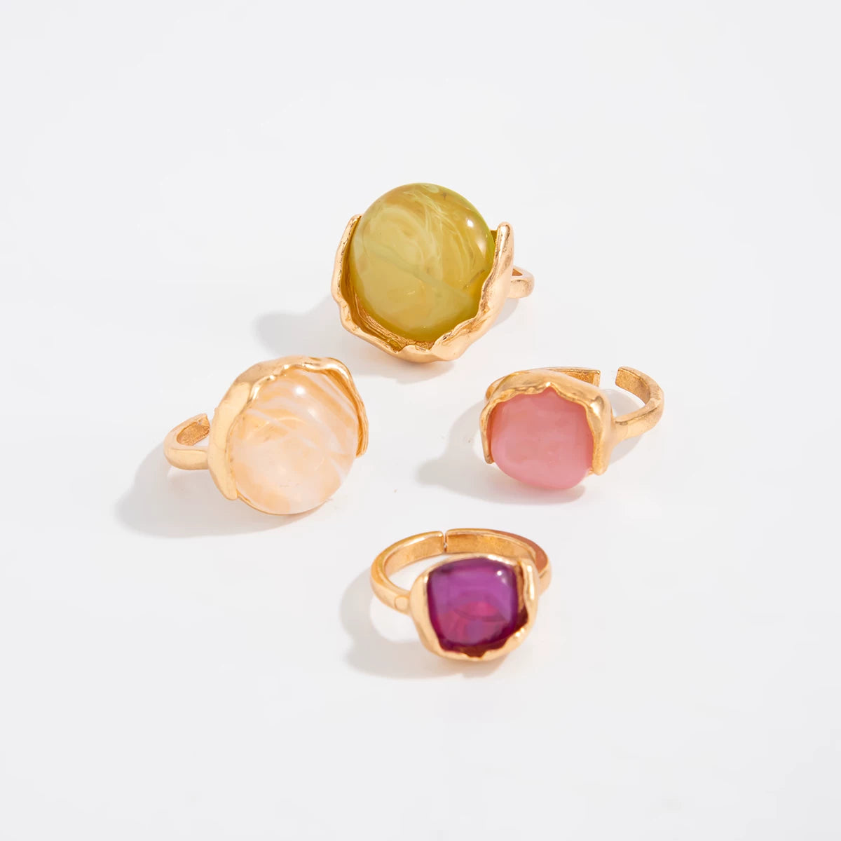 Missy Jewelry - Thea Organic Stone Ring Set