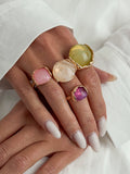 Missy Jewelry - Thea Organic Stone Ring Set