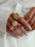 Missy Jewelry - Thea Organic Stone Ring Set