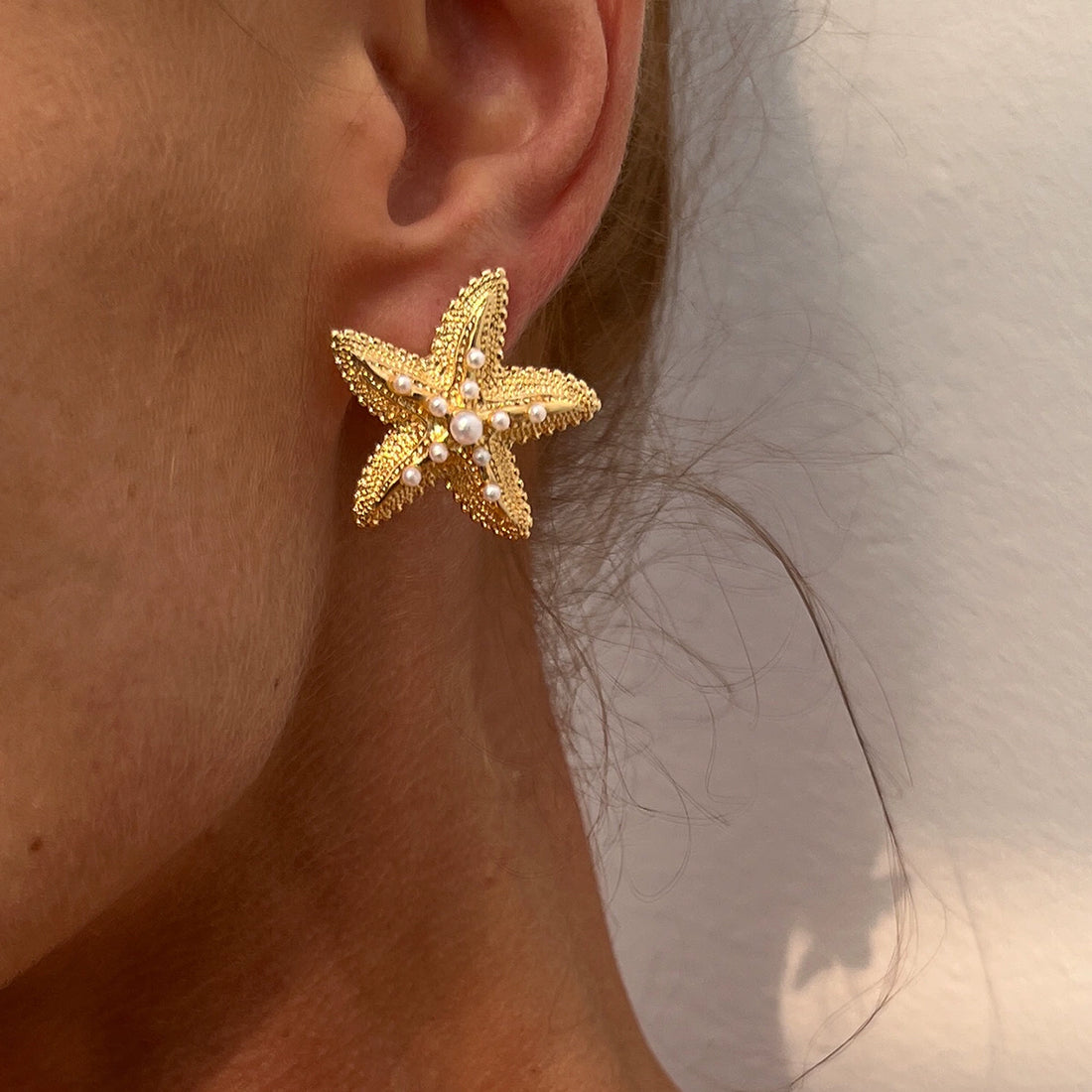 Missy Jewelry - Wisdom Pearl Starfish Stud Earrings