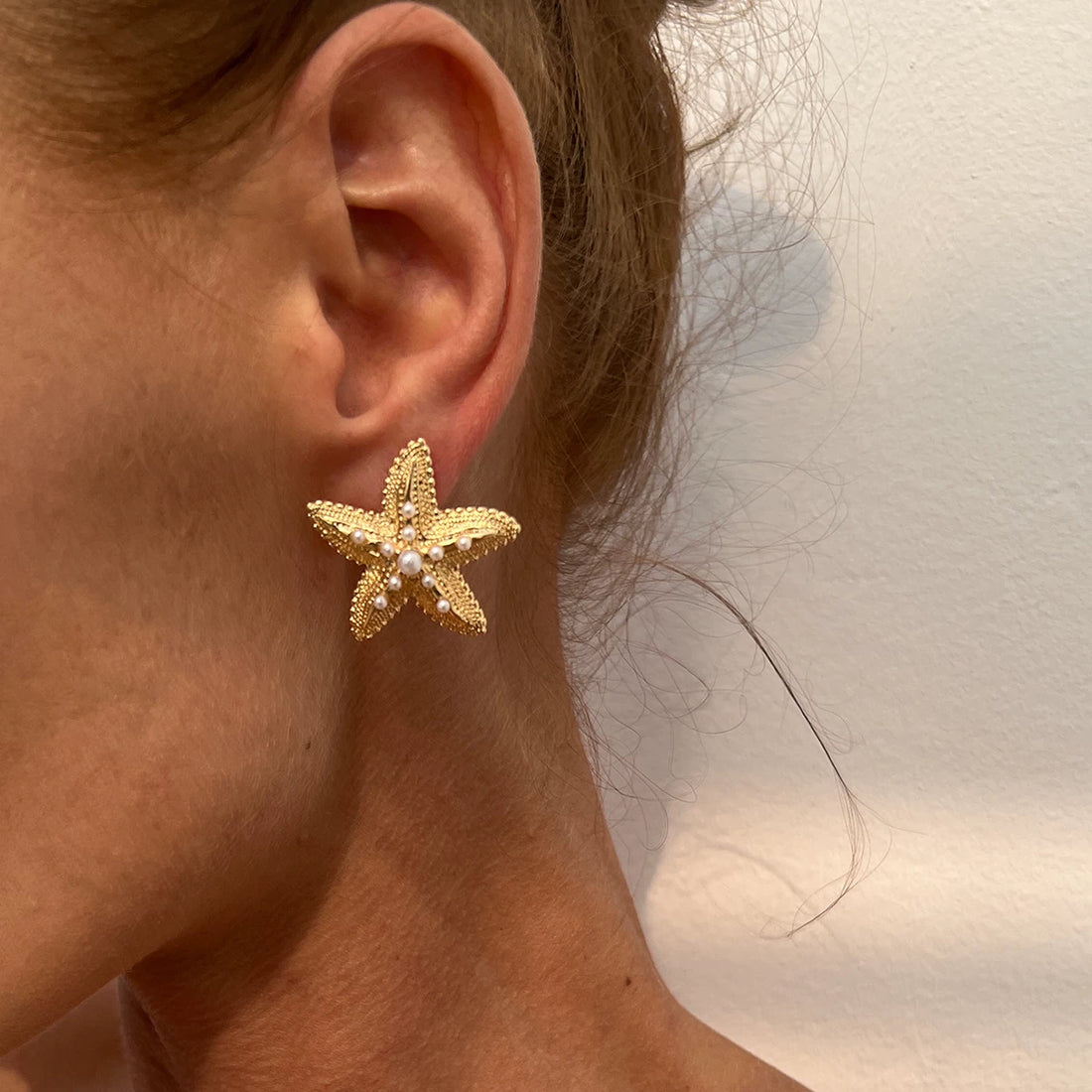 Missy Jewelry - Wisdom Pearl Starfish Stud Earrings