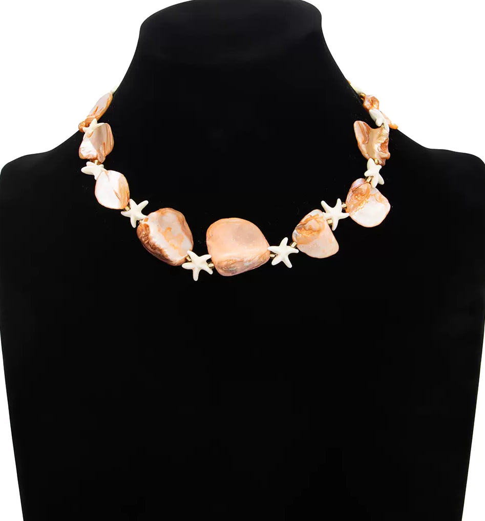 Missy Jewelry - Zaara Shell Starfish Beaded Necklace