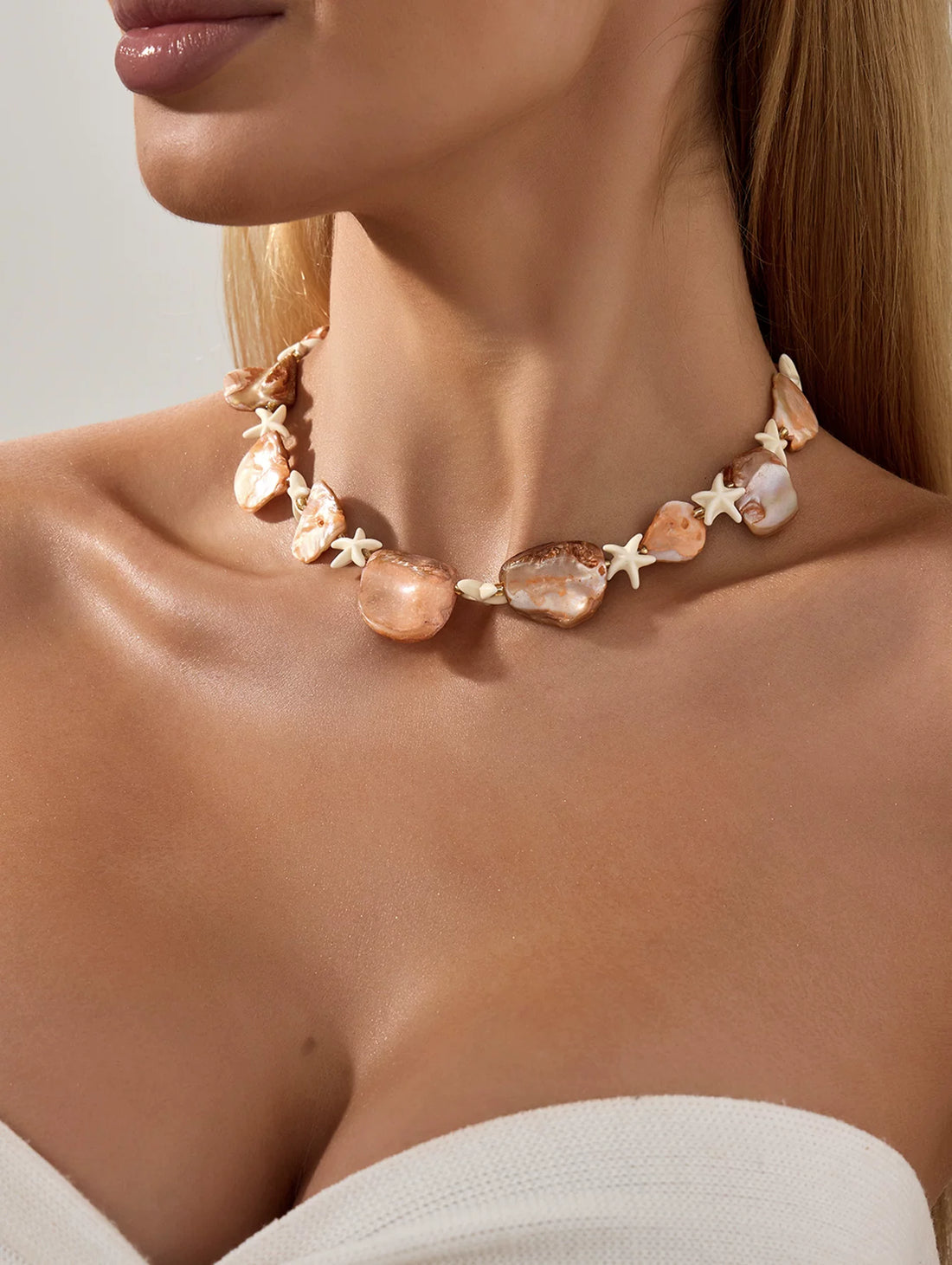 Missy Jewelry - Zaara Shell Starfish Beaded Necklace