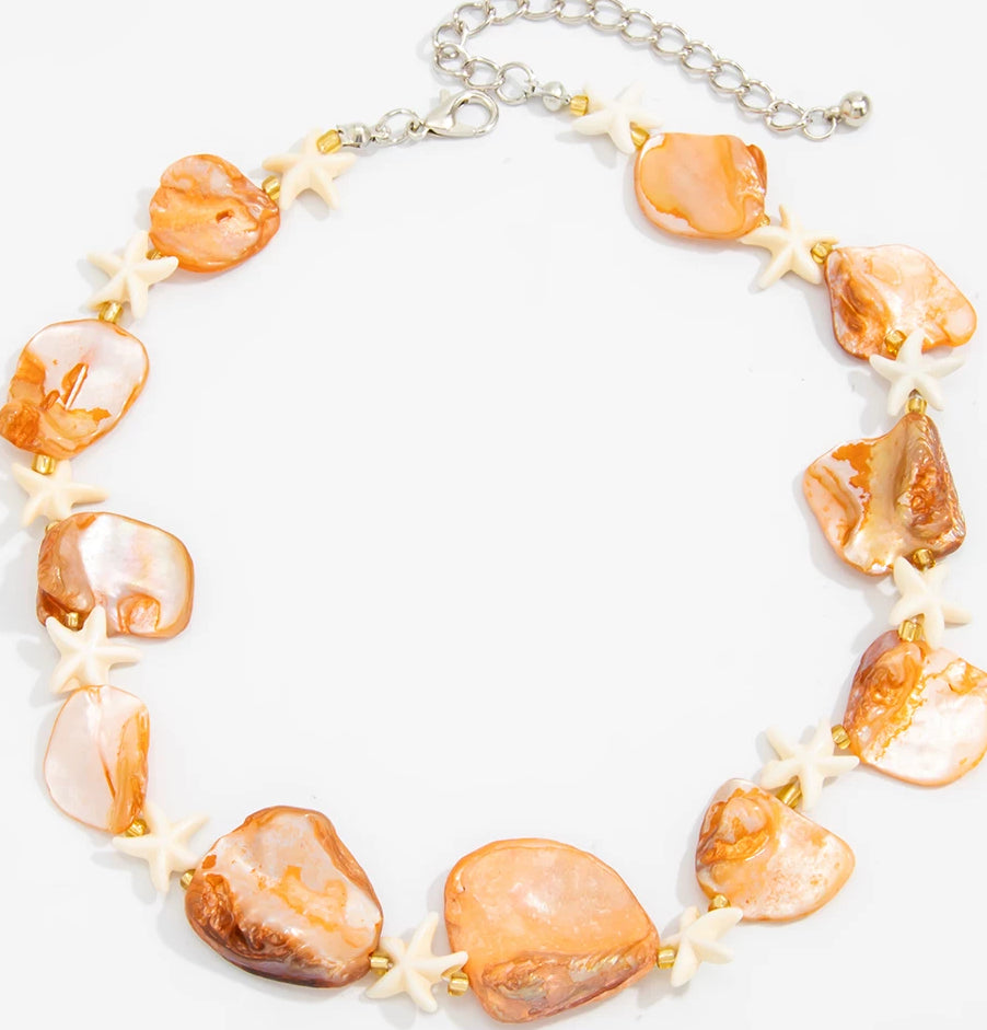 Missy Jewelry - Zaara Shell Starfish Beaded Necklace