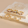 Missy Jewelry - Zahra Amethyst Crystal Ring Set