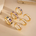 Missy Jewelry - Zahra Amethyst Crystal Ring Set