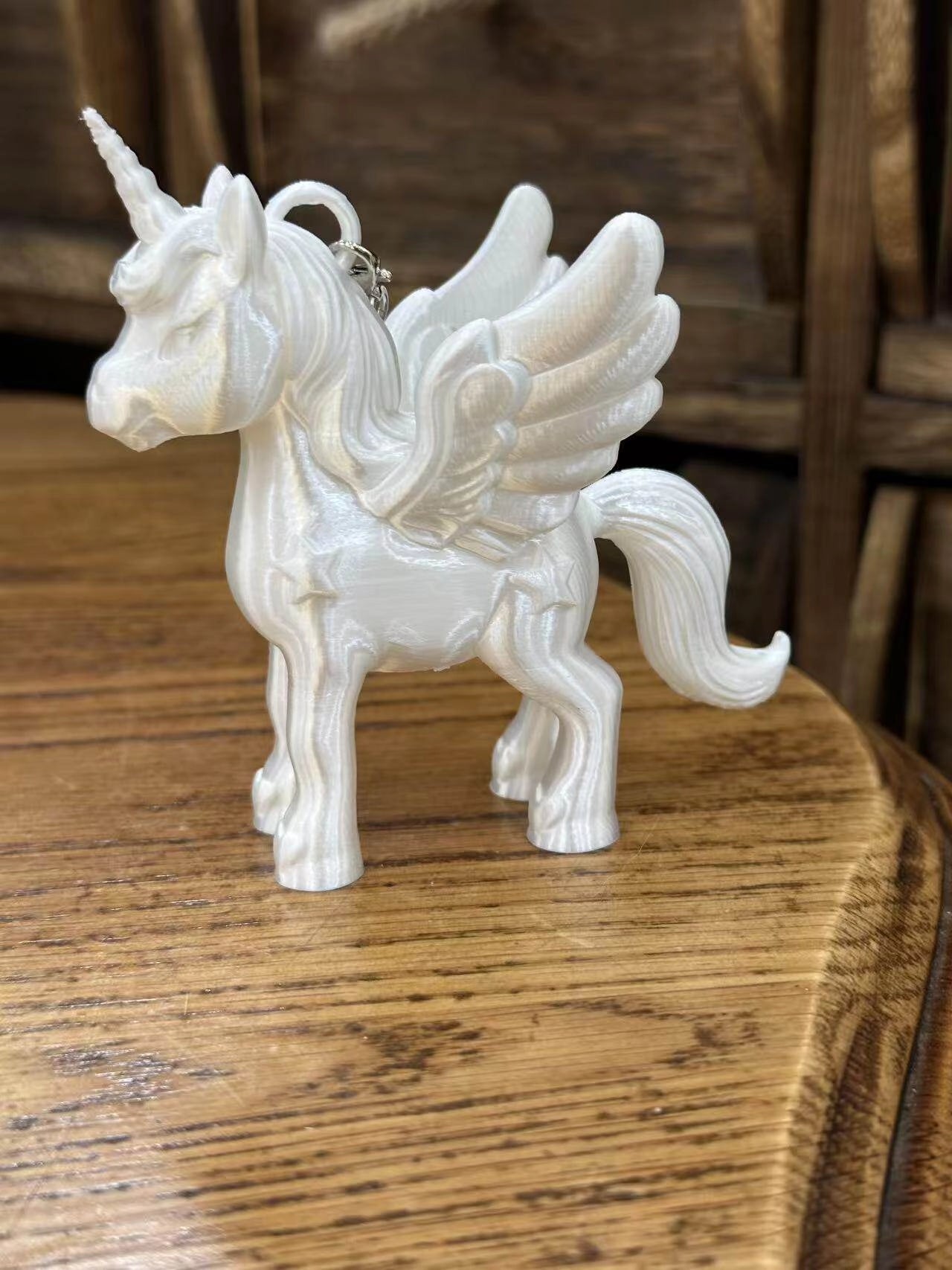 3D Printed Heart Unicorn Keychain [TMDX1FK1]
