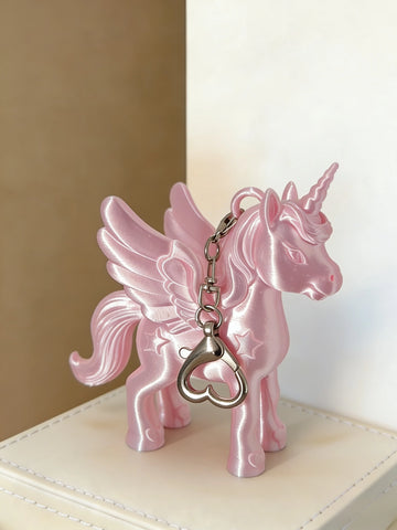3D Printed Heart Unicorn Keychain [07RGYNLZ]