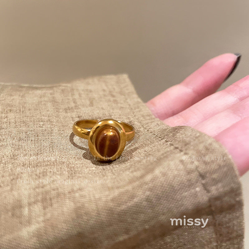 Aahana Golden Tiger Eye Ring [KCGRDAZ5]
