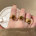 Aahana Golden Tiger Eye Ring [RWY97MIJ]