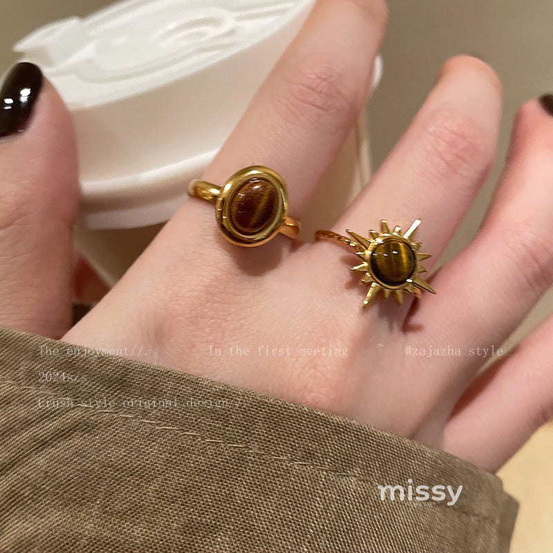 Aahana Golden Tiger Eye Ring [QKNDFIPK]