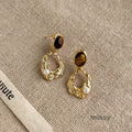 Aariah Geometric Tiger's Eye Earrings [8PGN46S2]