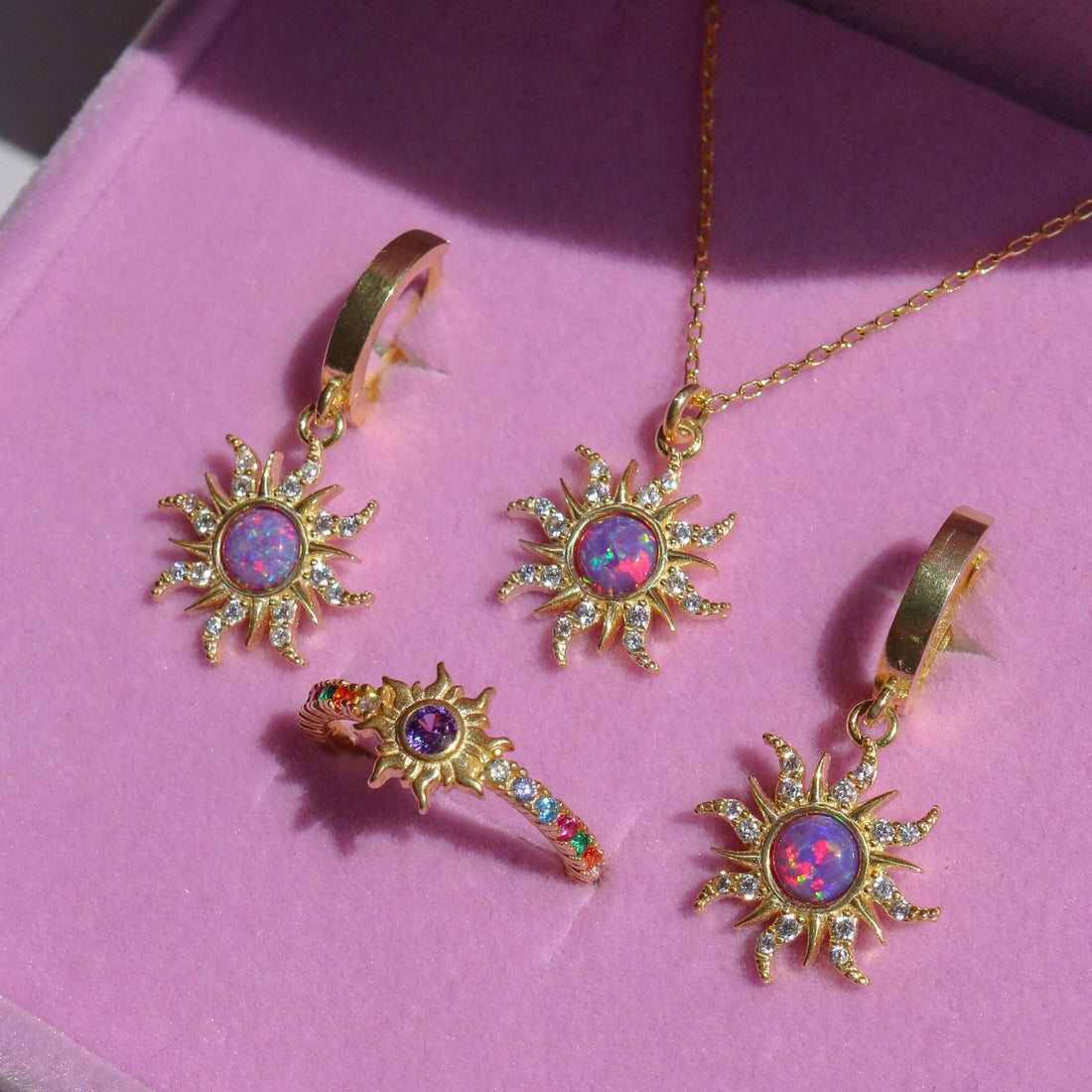 Aariyah Opal Zirconia Pendant Necklace [YOWK01L5]