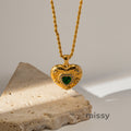 Aarya Emerald Heart Necklace