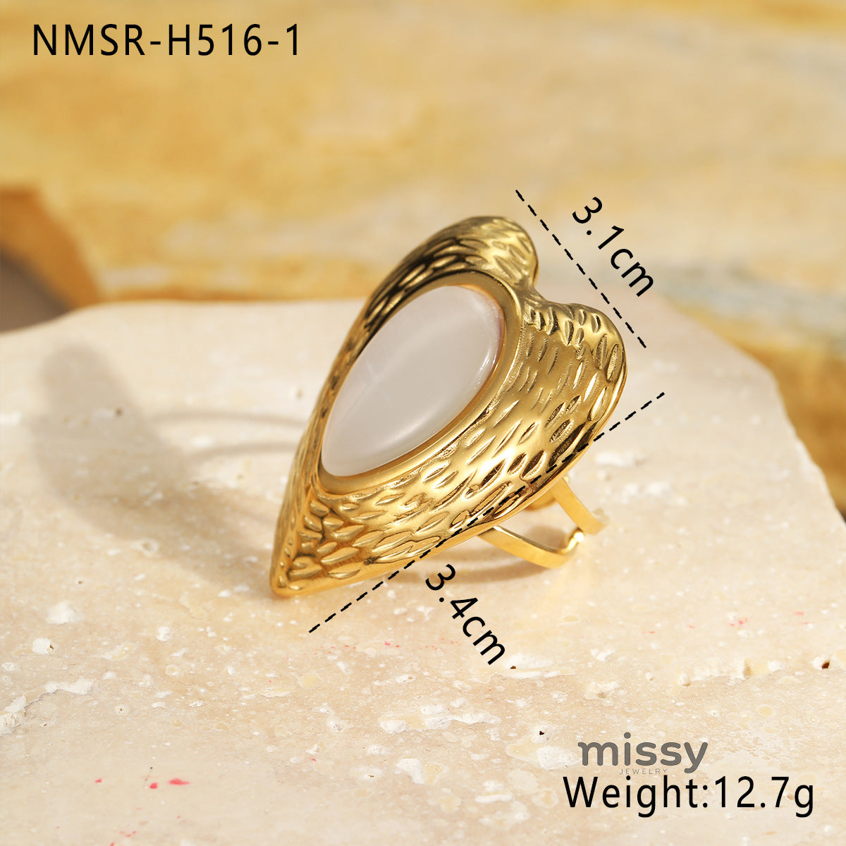 Abree Dainty Heart Studs & Rings [GASZOYJ3]