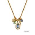 Acelyn Ocean Charm Necklace [XA3QGUAL]