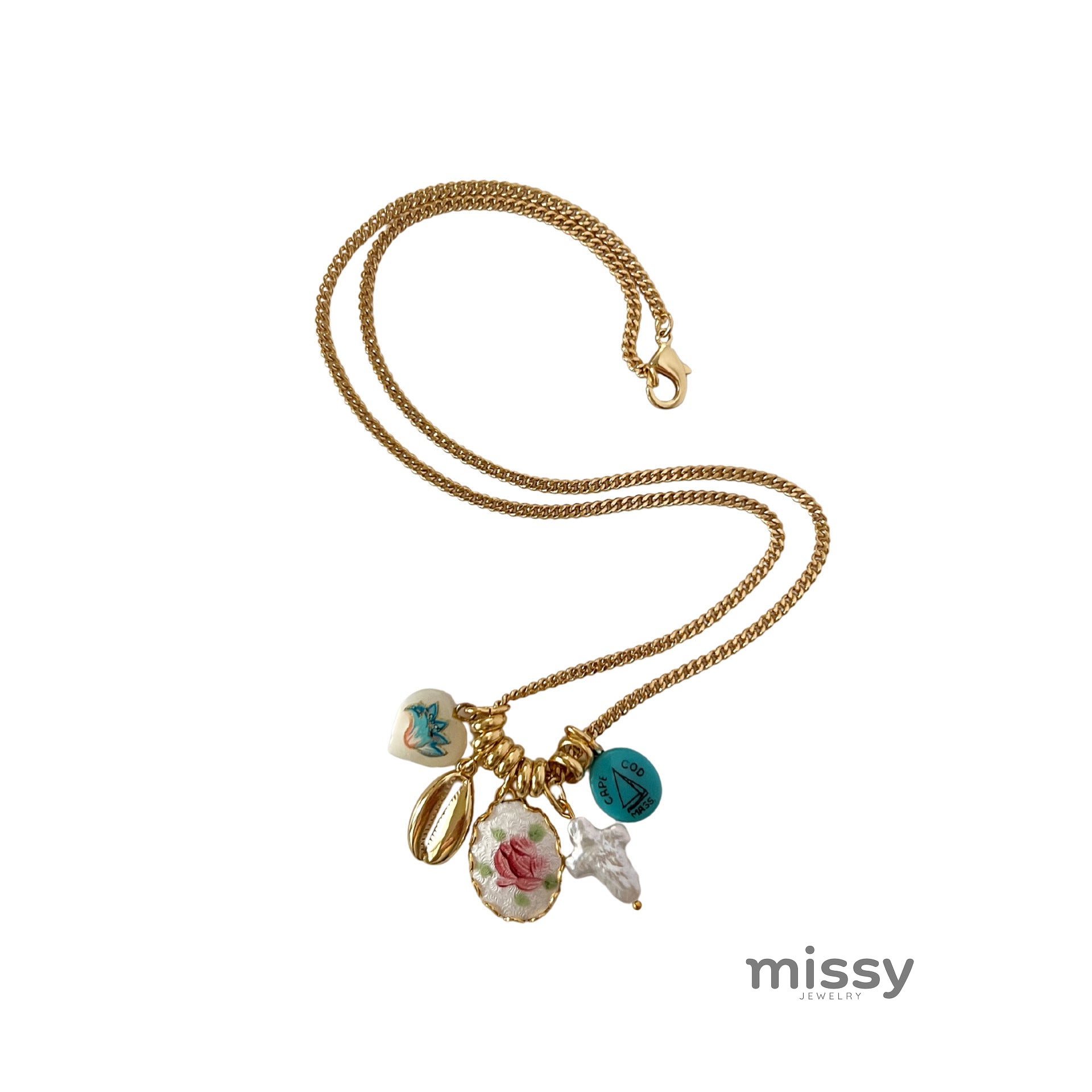 Acelyn Ocean Charm Necklace [FE6MQVY1]