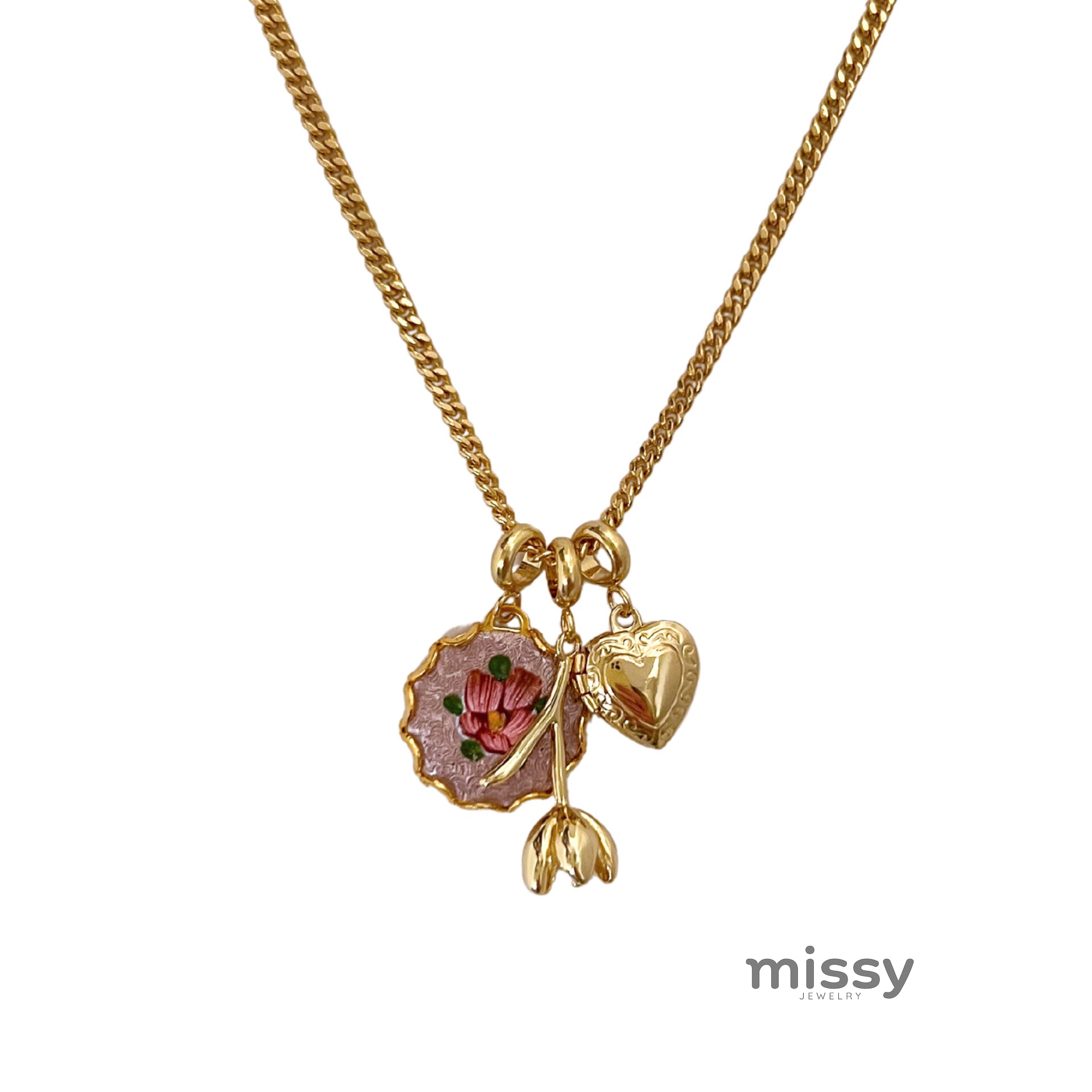 Acelyn Ocean Charm Necklace [USF7PE47]