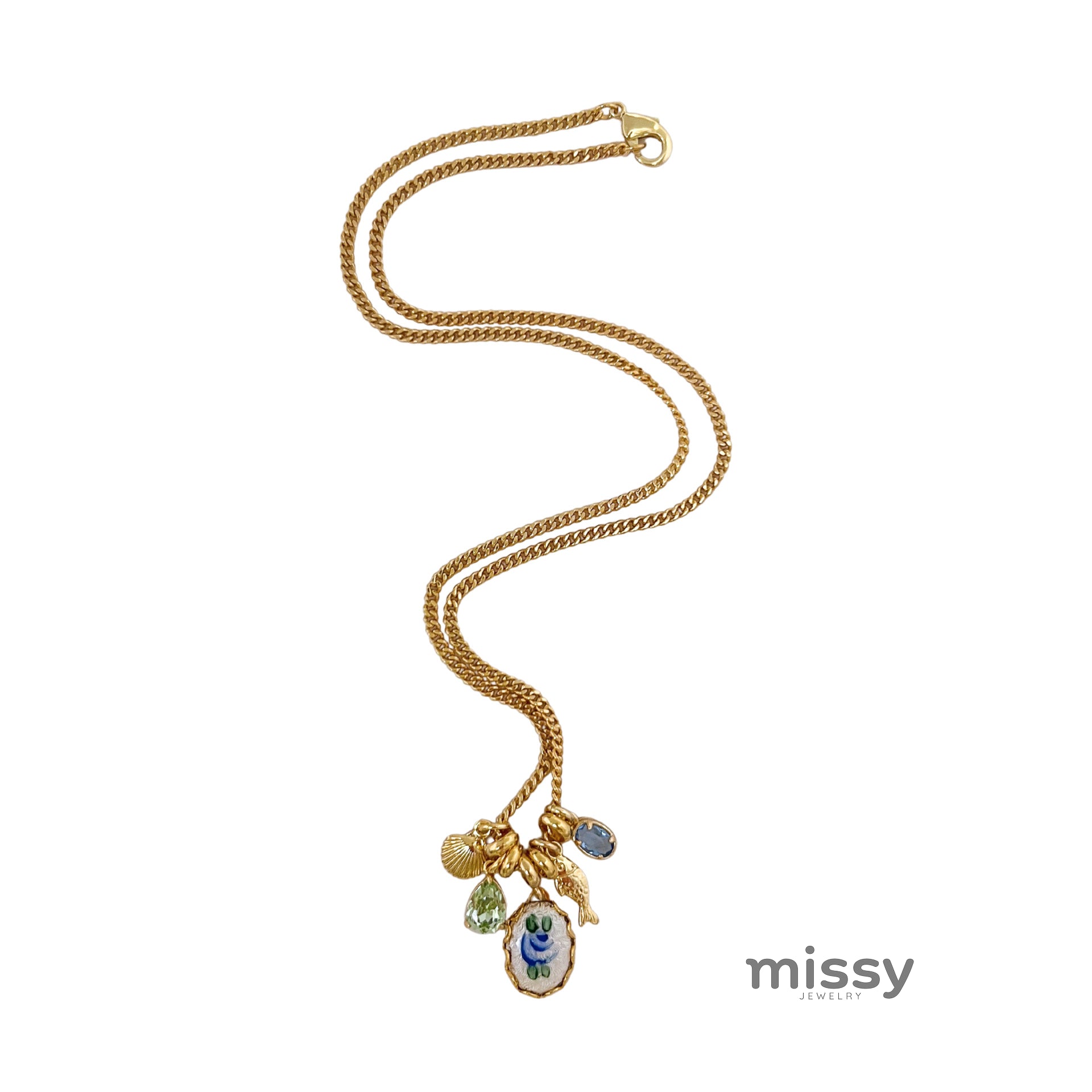 Acelyn Ocean Charm Necklace [1LZF0RMR]