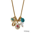 Acelyn Ocean Charm Necklace [F70JDAQZ]