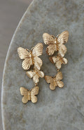 Missy Jewelry Adah Golden Butterfly Drop Earrings