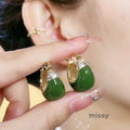 Adalina Avocado Gem Basket Earrings [P39DZRHU]