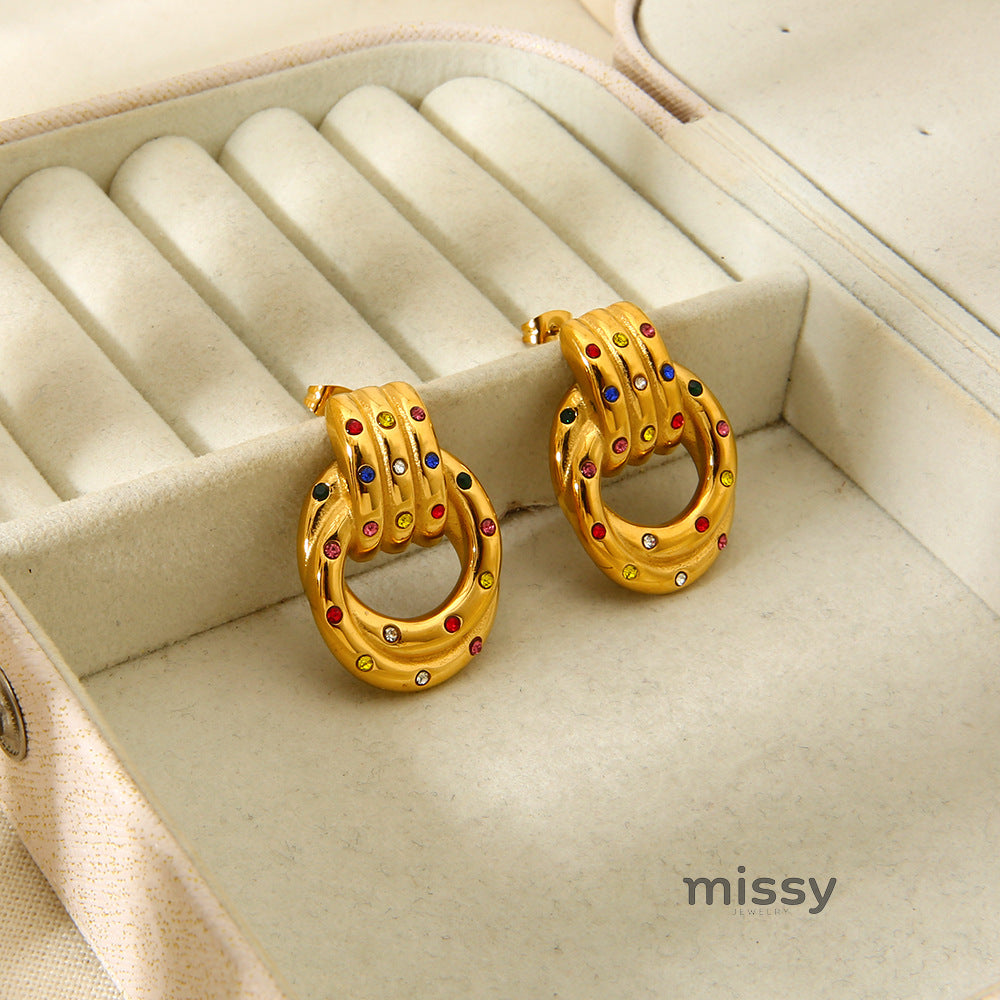 Adama Twisted Pavé Huggie Earrings [7S8GGHJ4]