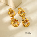 Adama Twisted Pavé Huggie Earrings [7EVKCNT7]