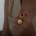 Addie Triangle Stone Ring [ZZ82TE32]