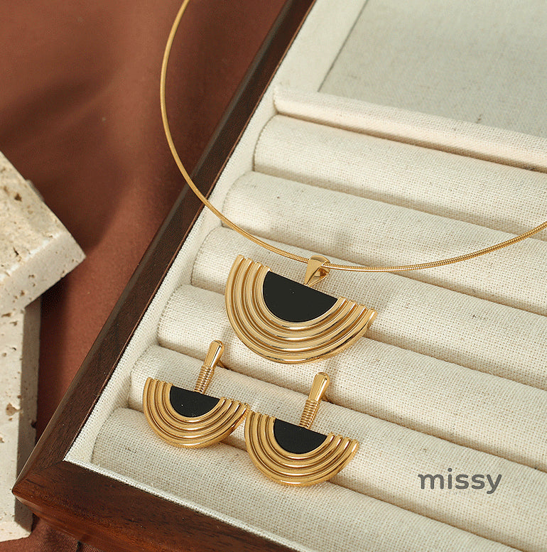 Adhira Art Deco Jewelry Set [8QQKD4MH]