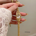 Adilene Pearl Diamond Bracelet Watch [XEILCANZ]