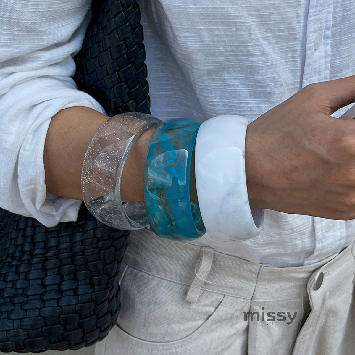 Adira Swirl Resin Bracelet [83LPI4IC]