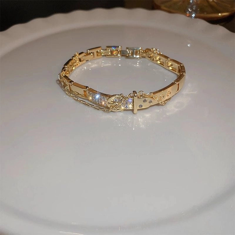 Adjustable Natural Stone Beaded Bracelet [QA4I7NTO]