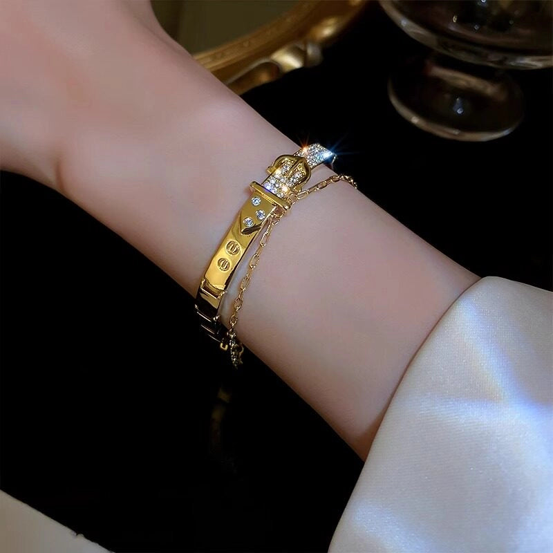 Adjustable Natural Stone Beaded Bracelet [QA4I7NTO]